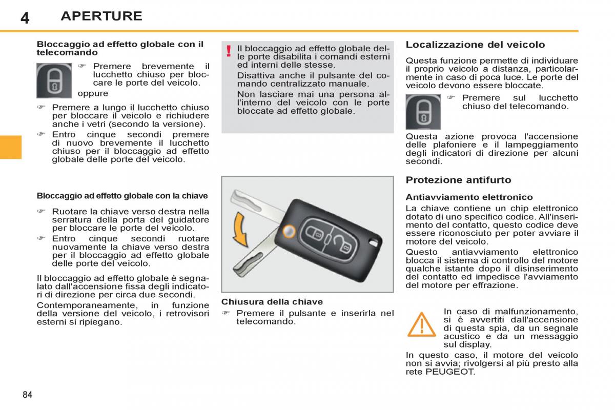 Peugeot 308 SW I 1 manuale del proprietario / page 86