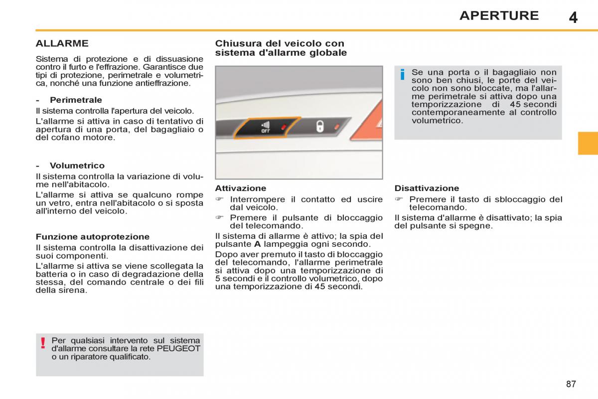 Peugeot 308 SW I 1 manuale del proprietario / page 89