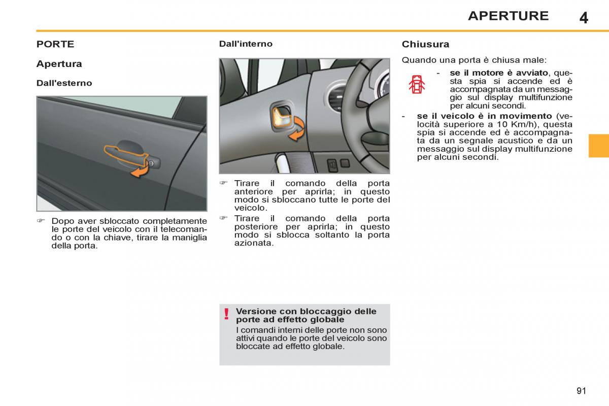 Peugeot 308 SW I 1 manuale del proprietario / page 93