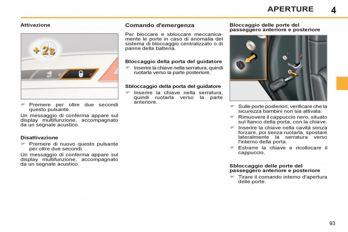 Peugeot 308 SW I 1 manuale del proprietario / page 95