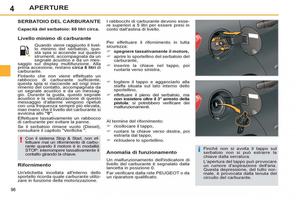 Peugeot 308 SW I 1 manuale del proprietario / page 98