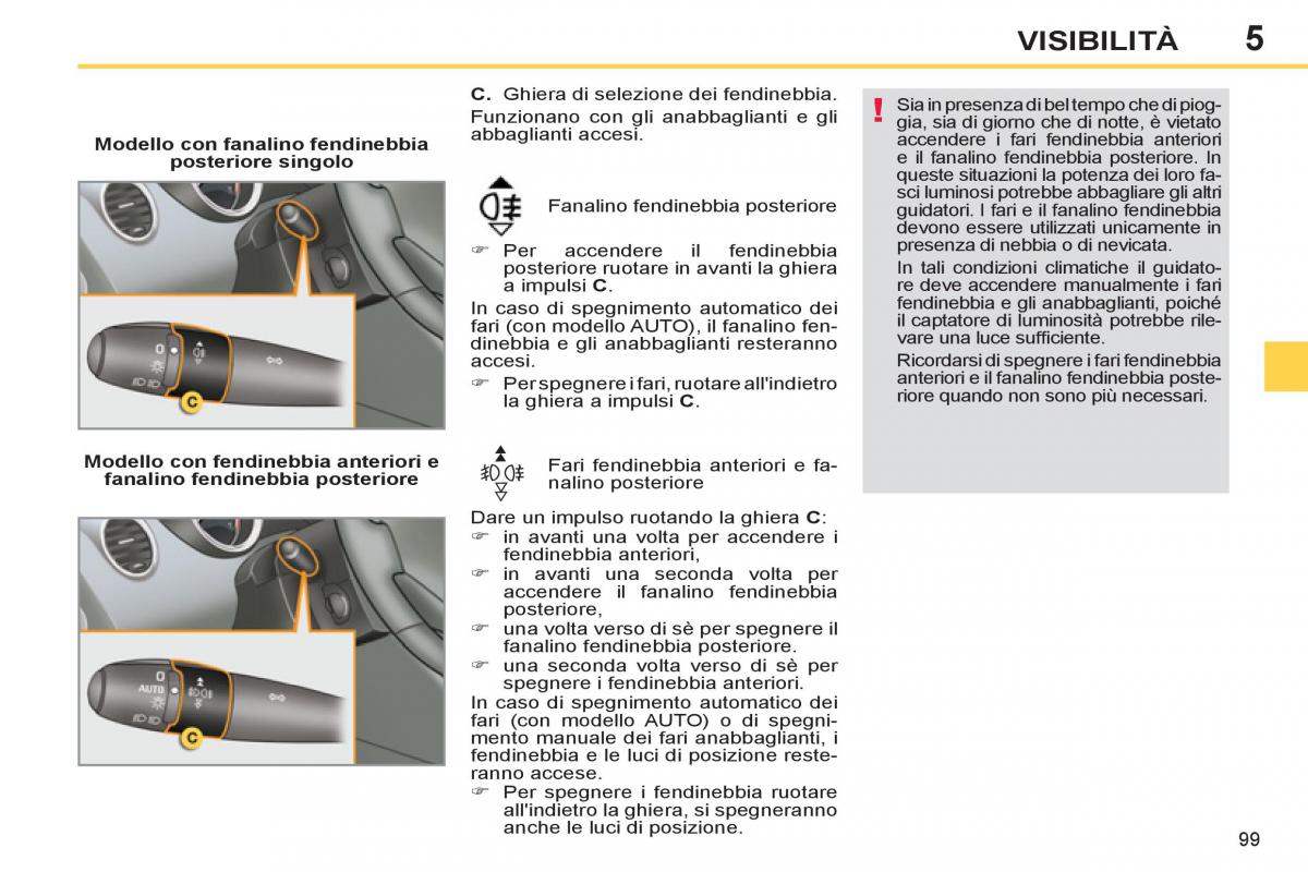 Peugeot 308 SW I 1 manuale del proprietario / page 101