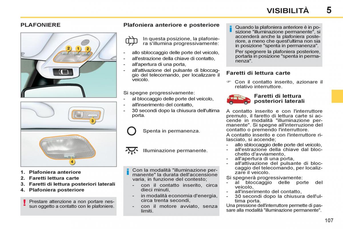 Peugeot 308 SW I 1 manuale del proprietario / page 109