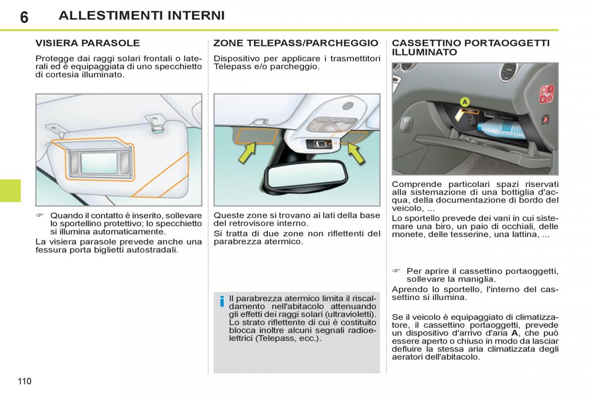 Peugeot 308 SW I 1 manuale del proprietario / page 112