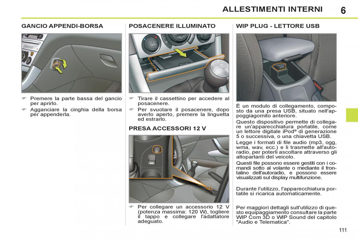 Peugeot 308 SW I 1 manuale del proprietario / page 113