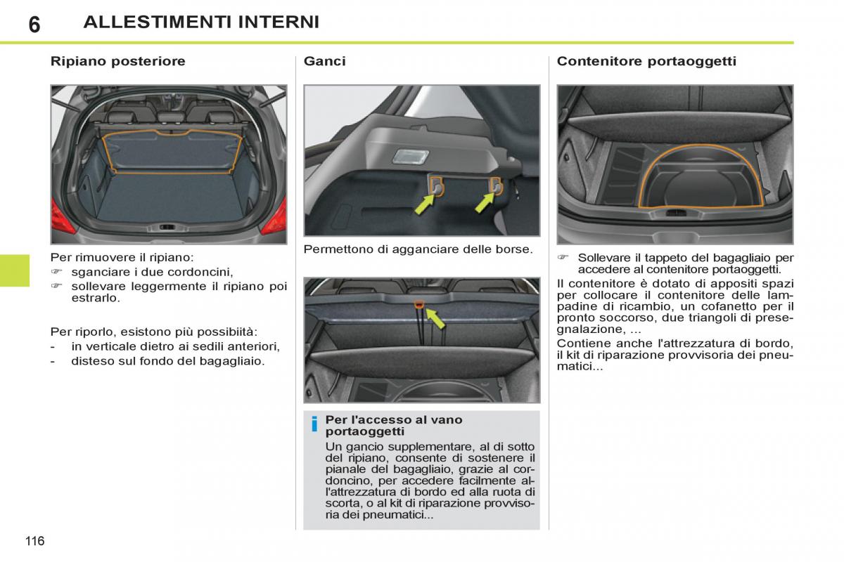 Peugeot 308 SW I 1 manuale del proprietario / page 118