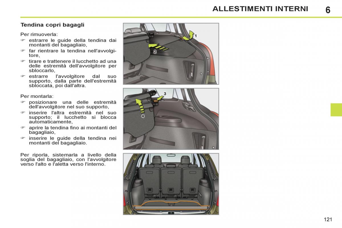 Peugeot 308 SW I 1 manuale del proprietario / page 123