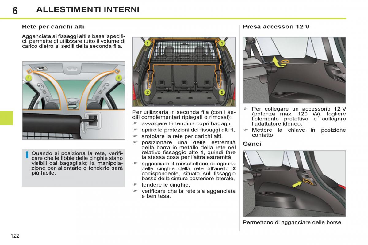 Peugeot 308 SW I 1 manuale del proprietario / page 124