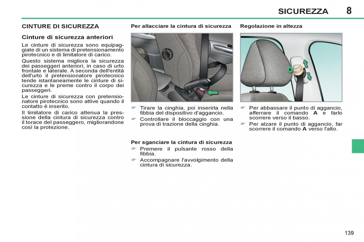 Peugeot 308 SW I 1 manuale del proprietario / page 141