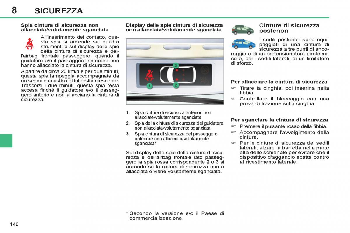 Peugeot 308 SW I 1 manuale del proprietario / page 142