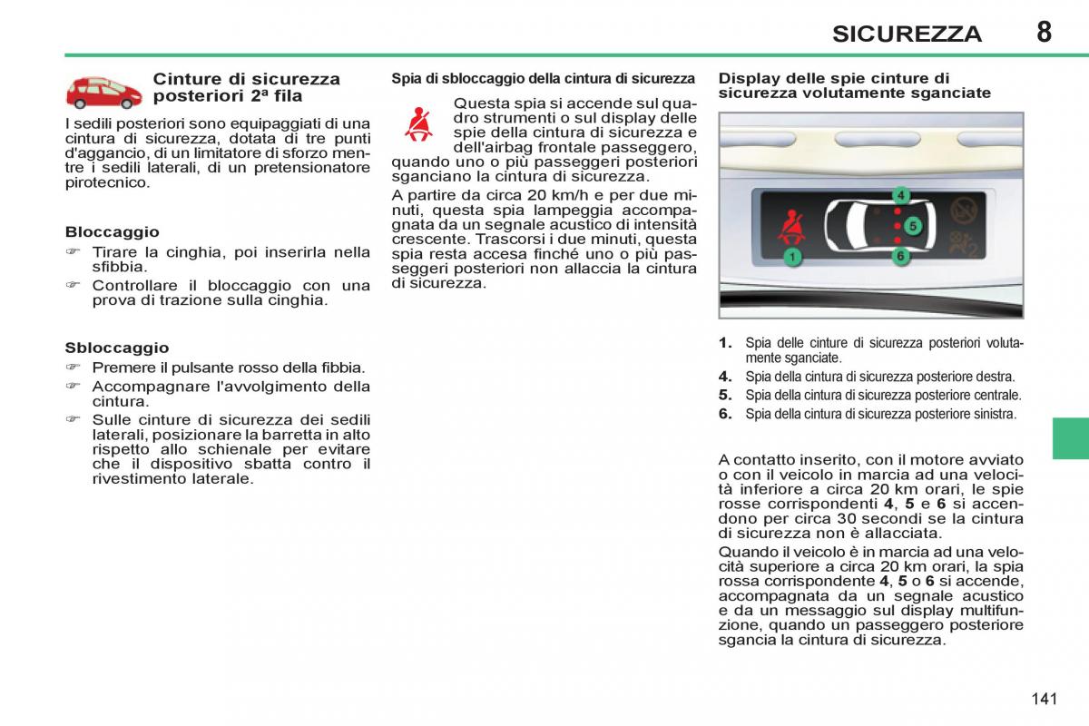 Peugeot 308 SW I 1 manuale del proprietario / page 143