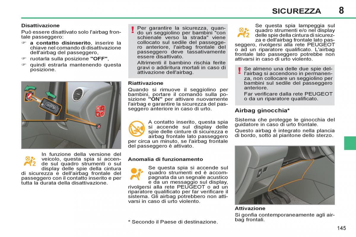 Peugeot 308 SW I 1 manuale del proprietario / page 147