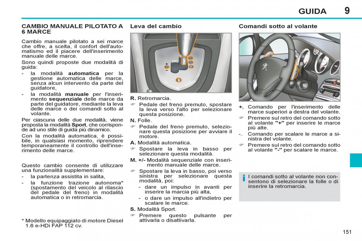 Peugeot 308 SW I 1 manuale del proprietario / page 153