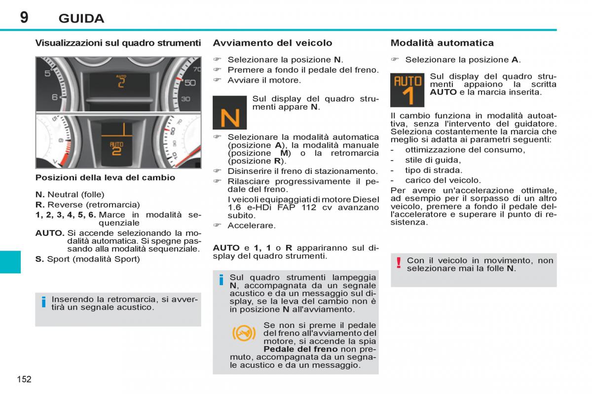 Peugeot 308 SW I 1 manuale del proprietario / page 154