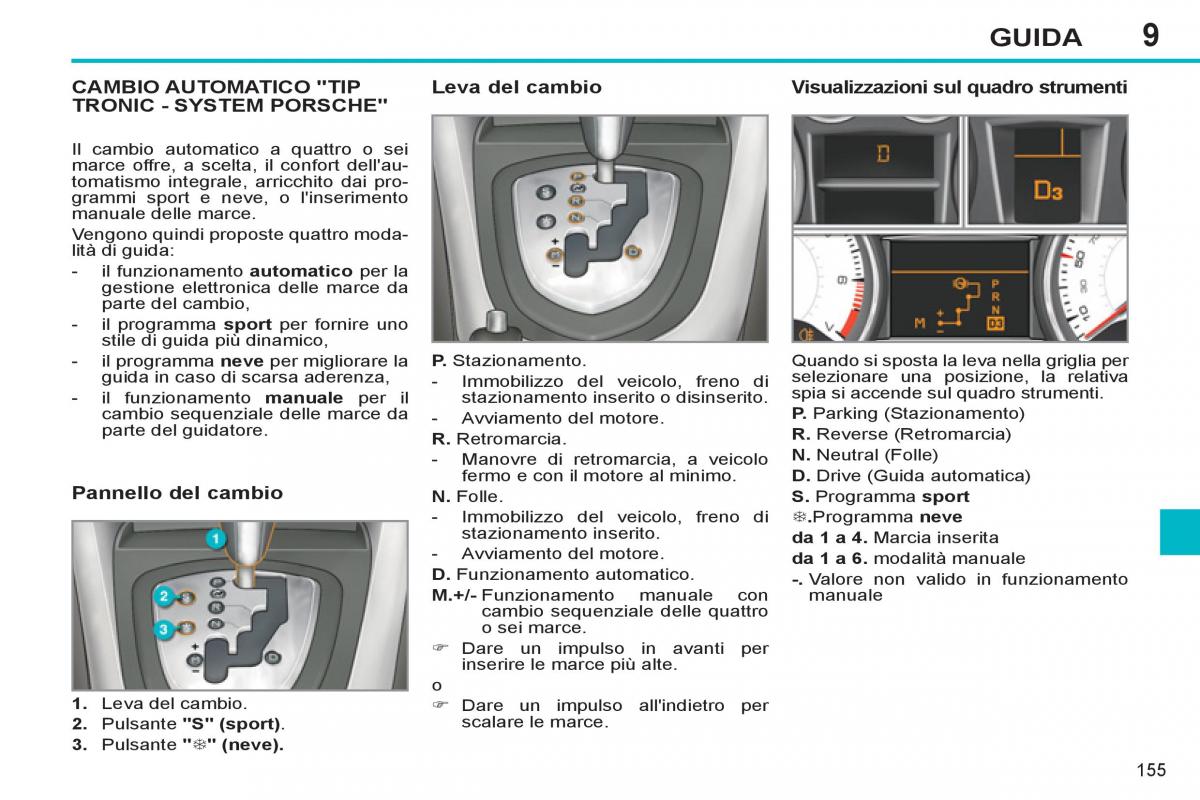 Peugeot 308 SW I 1 manuale del proprietario / page 157