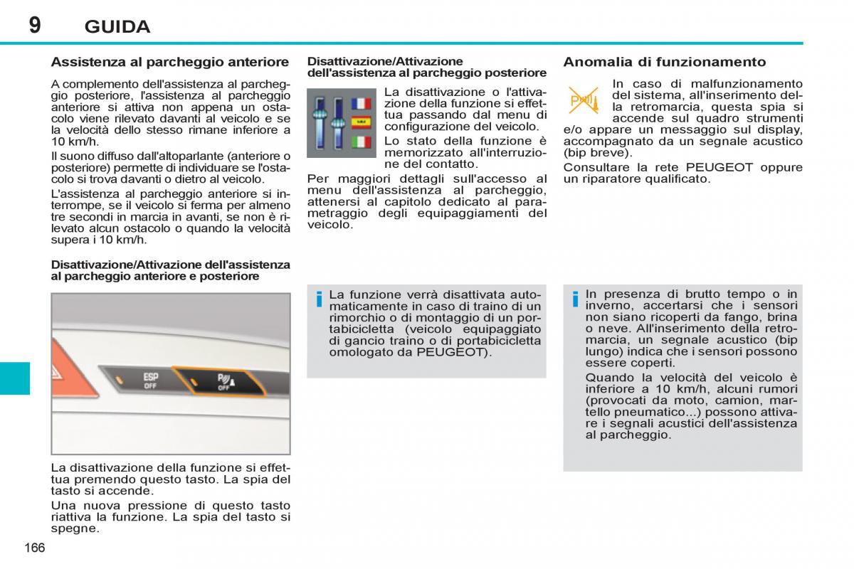 Peugeot 308 SW I 1 manuale del proprietario / page 168