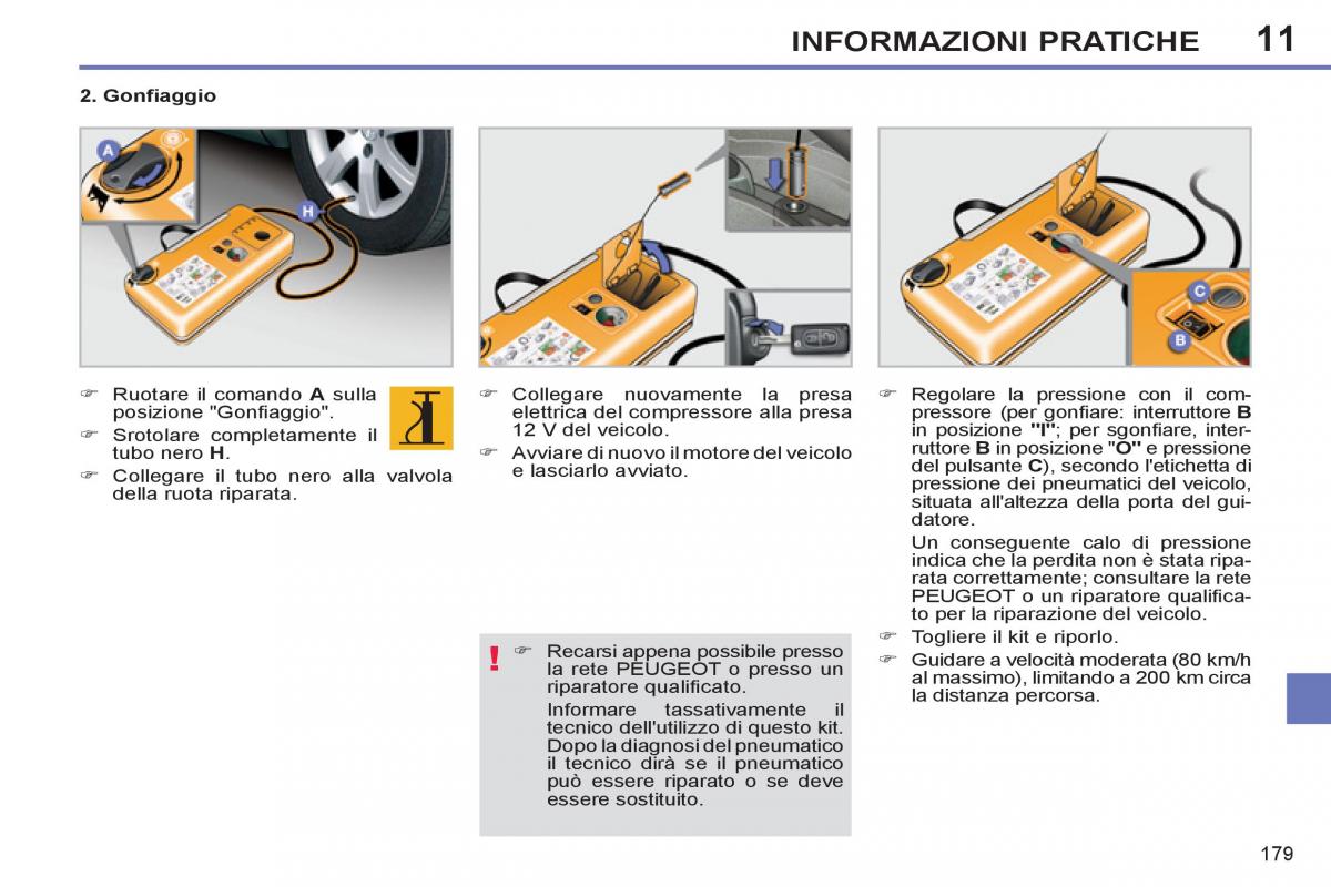 Peugeot 308 SW I 1 manuale del proprietario / page 181