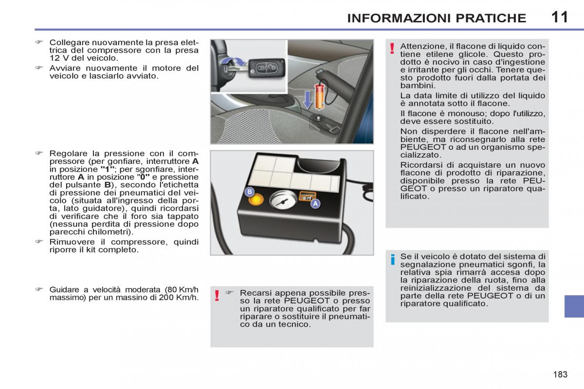 Peugeot 308 SW I 1 manuale del proprietario / page 185