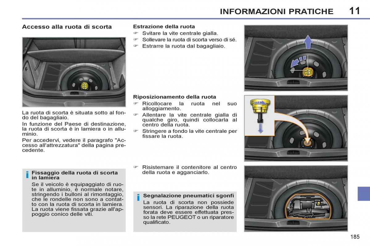 Peugeot 308 SW I 1 manuale del proprietario / page 187