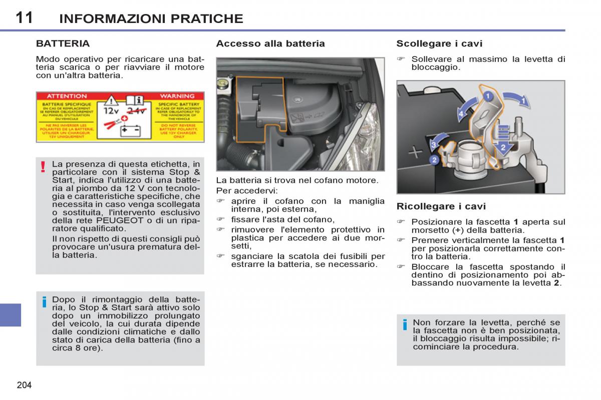 Peugeot 308 SW I 1 manuale del proprietario / page 206