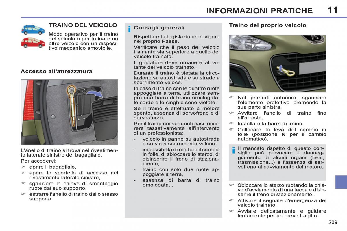 Peugeot 308 SW I 1 manuale del proprietario / page 211