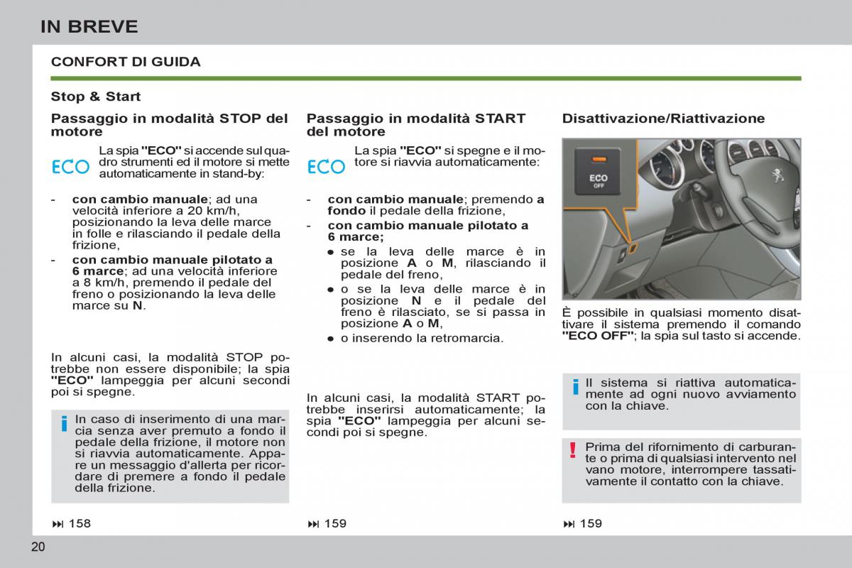 Peugeot 308 SW I 1 manuale del proprietario / page 22