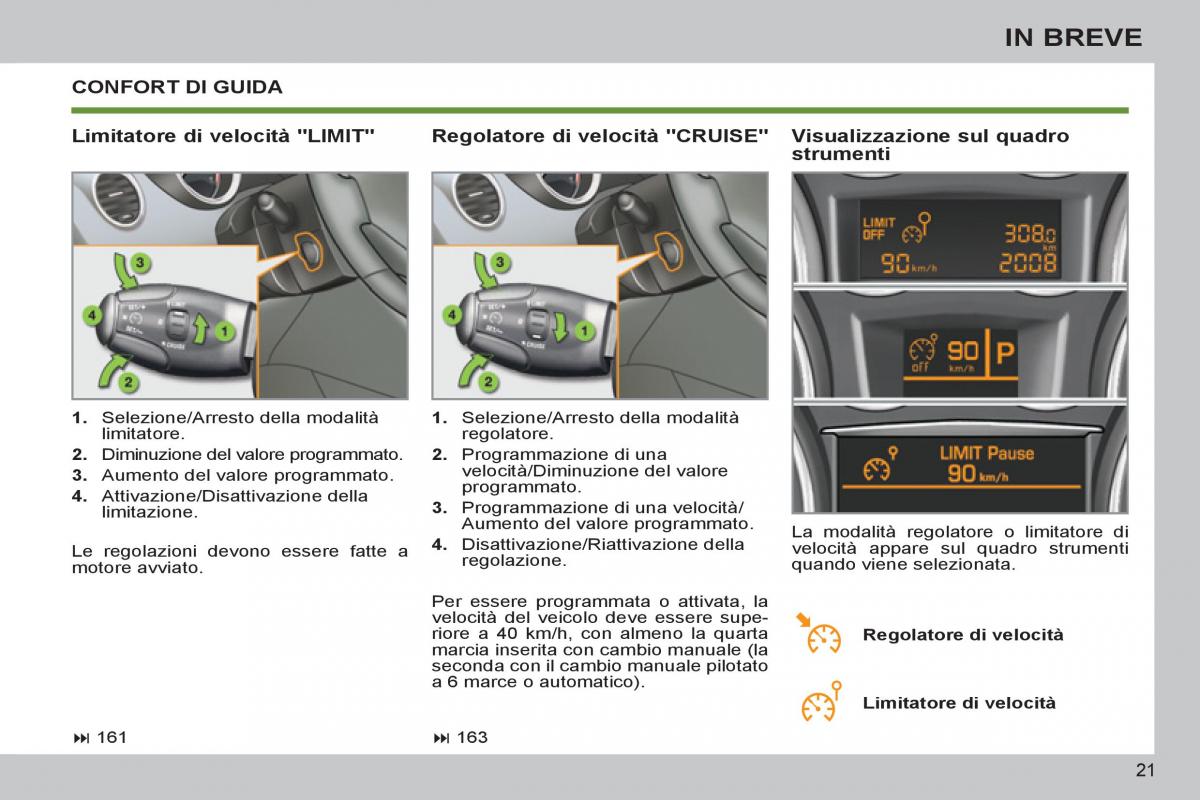 Peugeot 308 SW I 1 manuale del proprietario / page 23