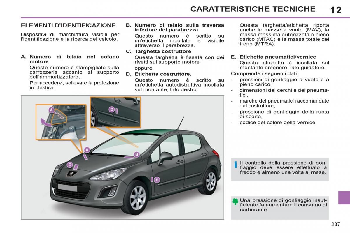 Peugeot 308 SW I 1 manuale del proprietario / page 239