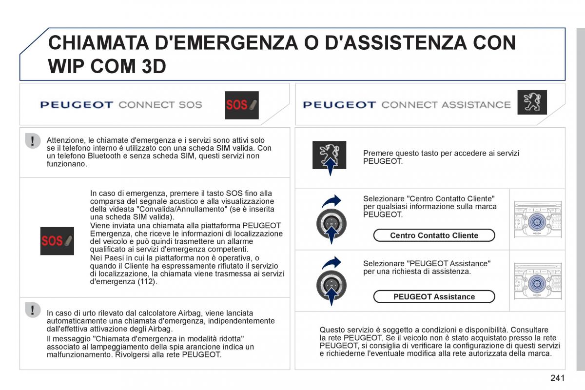 Peugeot 308 SW I 1 manuale del proprietario / page 243