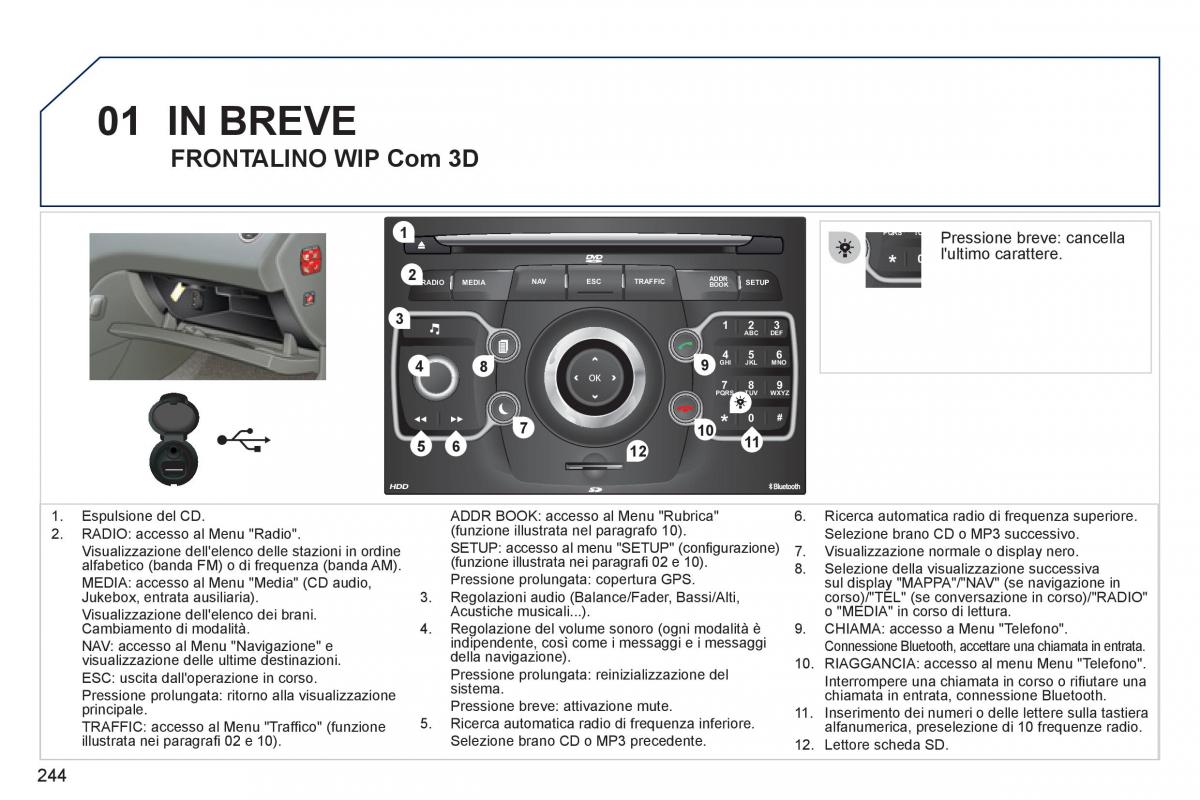 Peugeot 308 SW I 1 manuale del proprietario / page 246