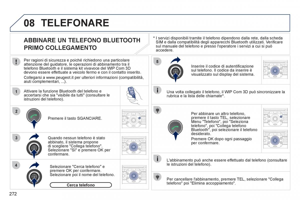 Peugeot 308 SW I 1 manuale del proprietario / page 274