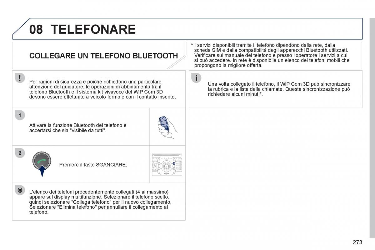 Peugeot 308 SW I 1 manuale del proprietario / page 275