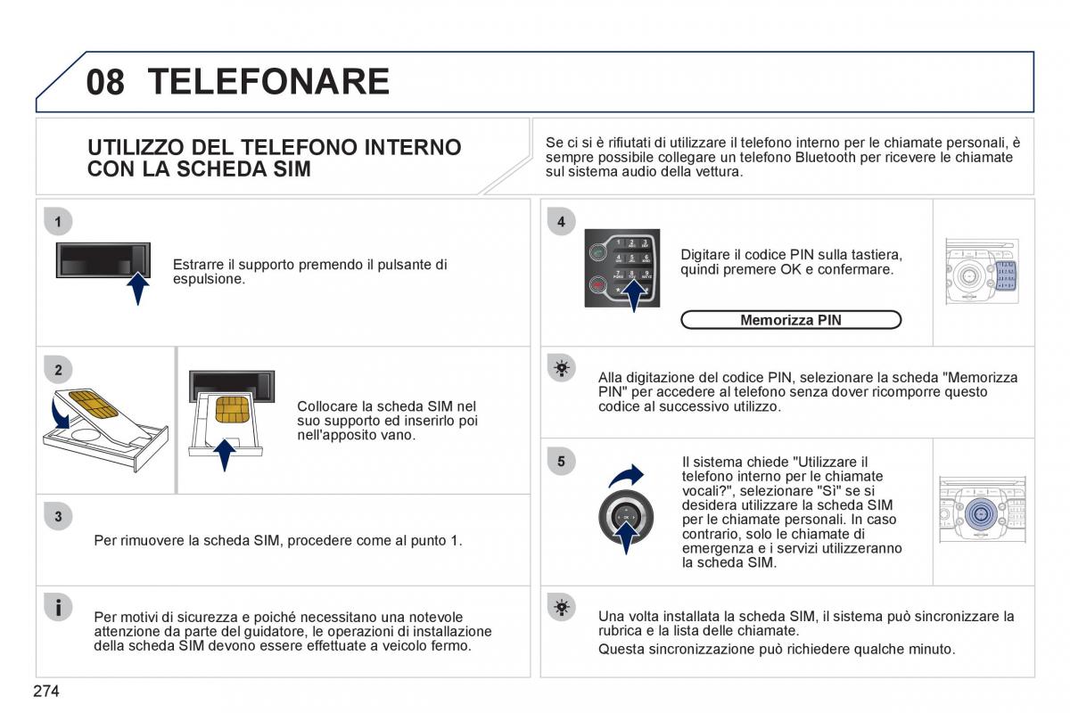 Peugeot 308 SW I 1 manuale del proprietario / page 276