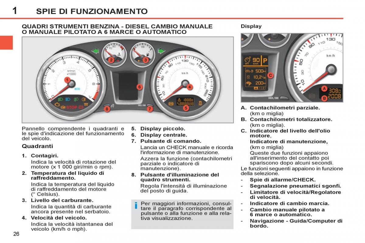 Peugeot 308 SW I 1 manuale del proprietario / page 28