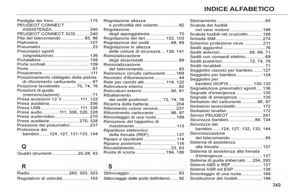 Peugeot 308 SW I 1 manuale del proprietario / page 351