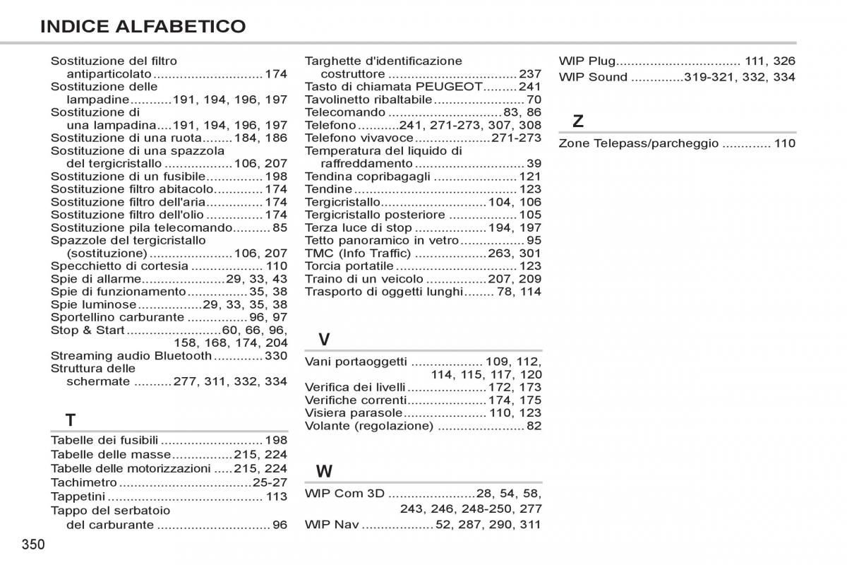 Peugeot 308 SW I 1 manuale del proprietario / page 352