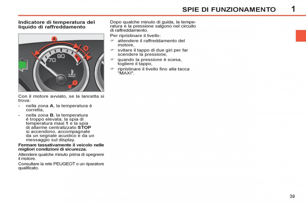 Peugeot 308 SW I 1 manuale del proprietario / page 41