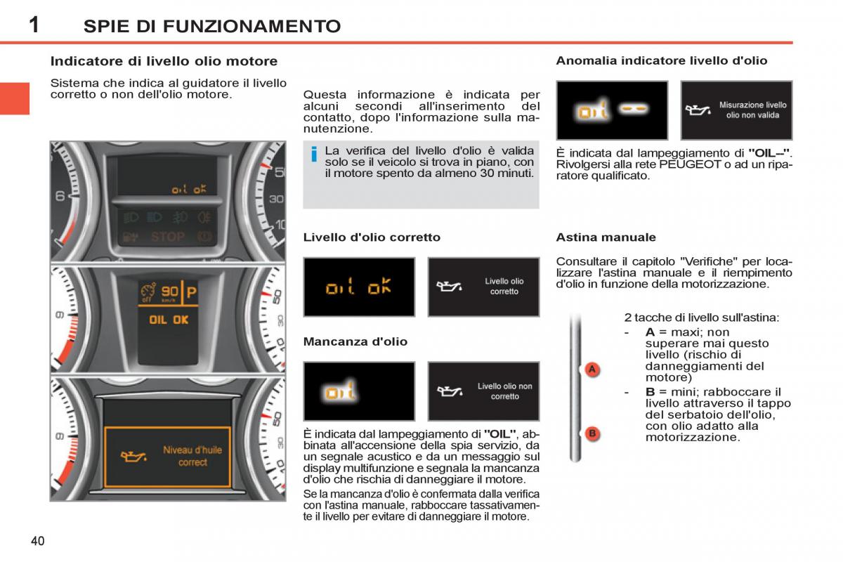 Peugeot 308 SW I 1 manuale del proprietario / page 42