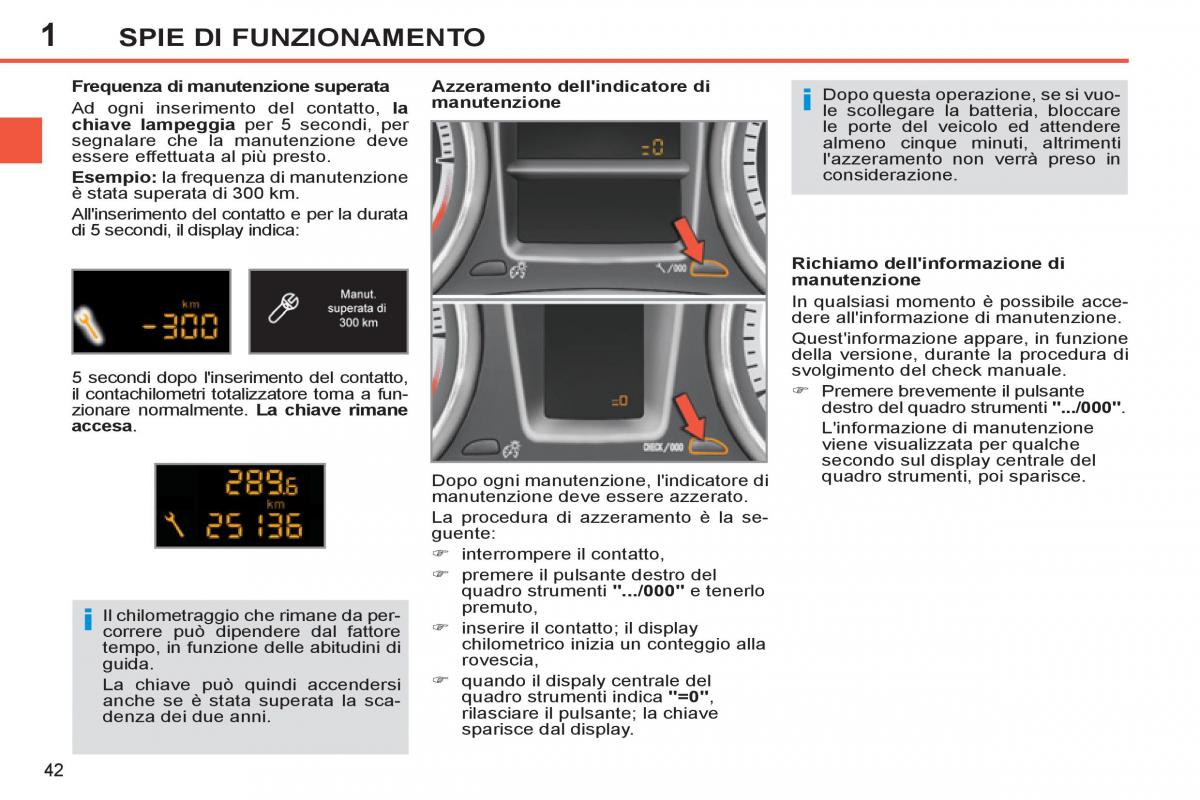 Peugeot 308 SW I 1 manuale del proprietario / page 44