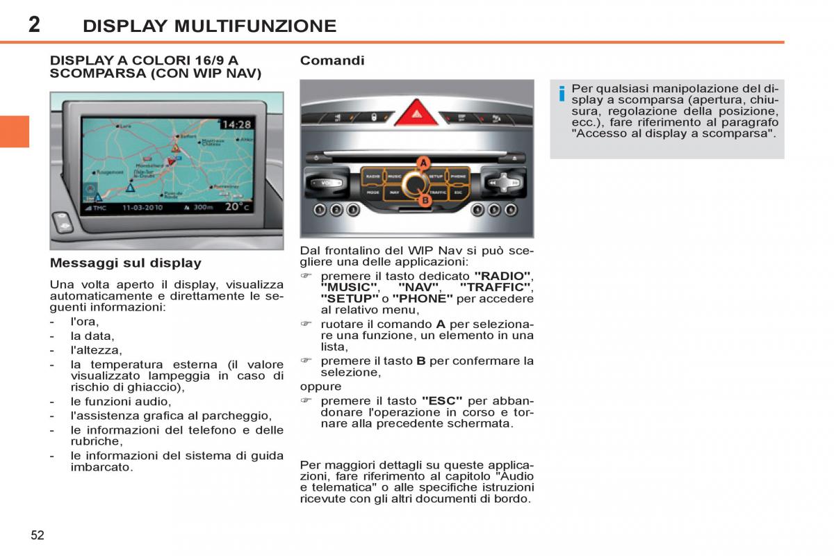 Peugeot 308 SW I 1 manuale del proprietario / page 54