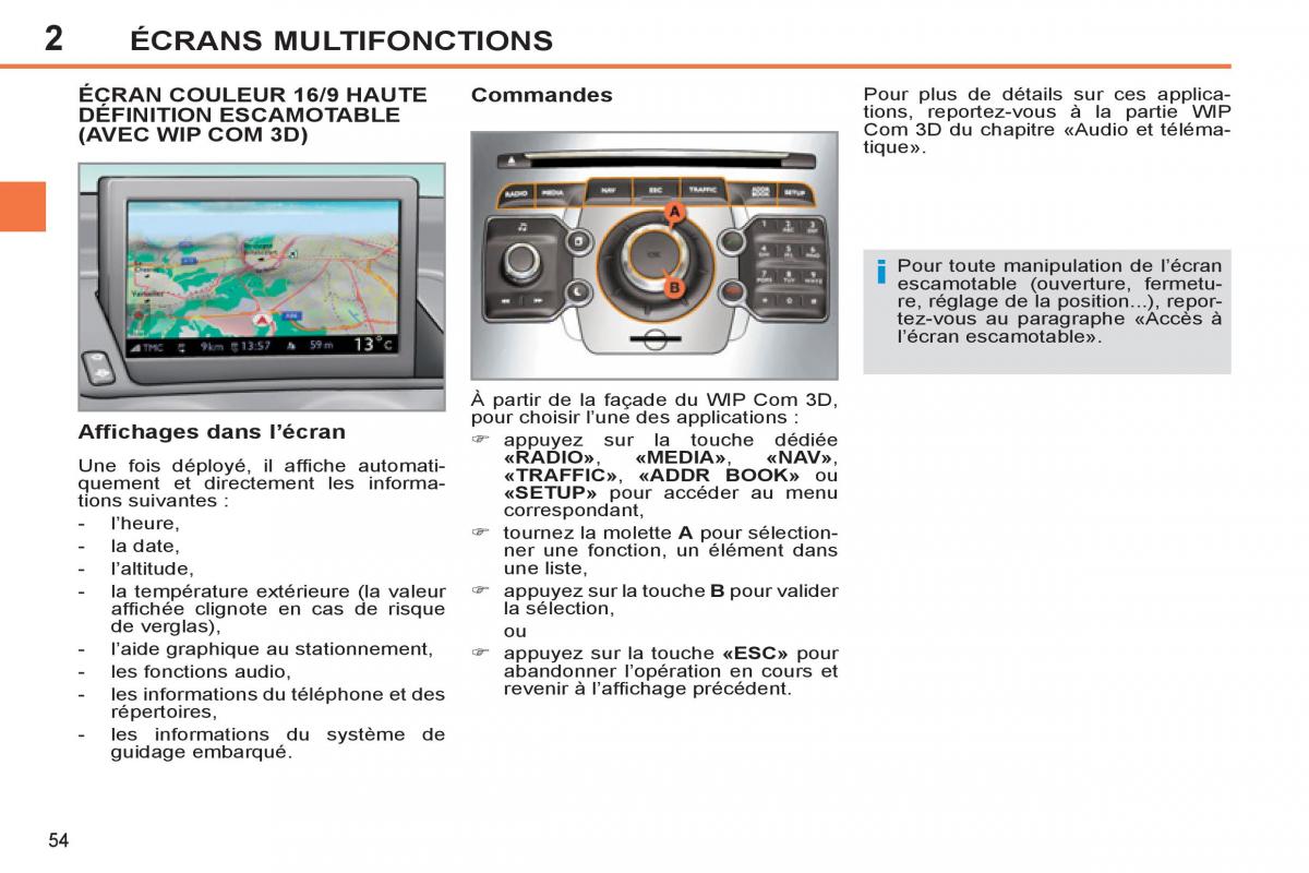 Peugeot 308 SW I 1 manuel du proprietaire / page 56