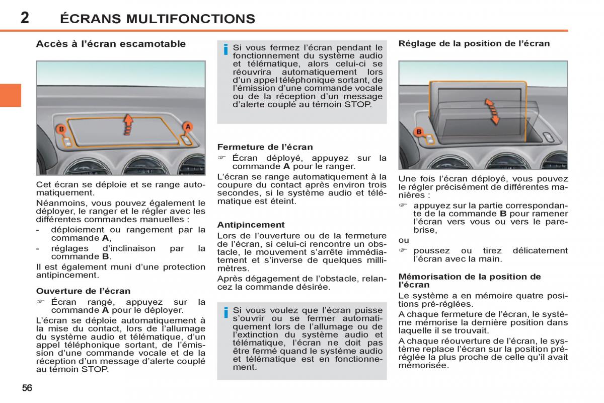 Peugeot 308 SW I 1 manuel du proprietaire / page 58