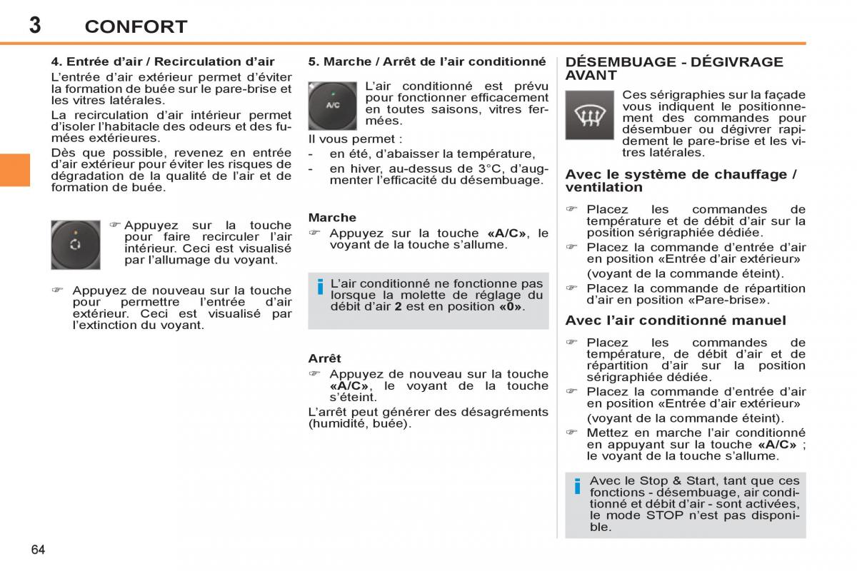 Peugeot 308 SW I 1 manuel du proprietaire / page 66