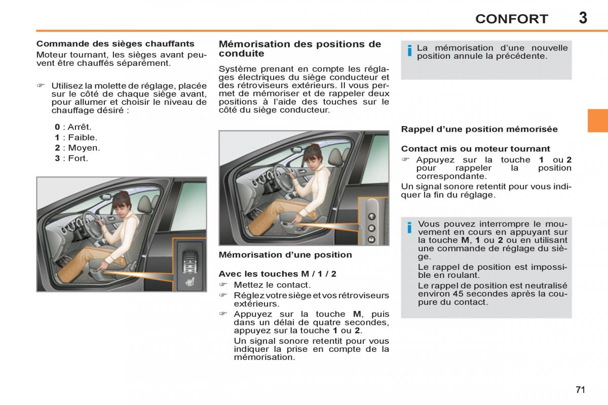 Peugeot 308 SW I 1 manuel du proprietaire / page 73