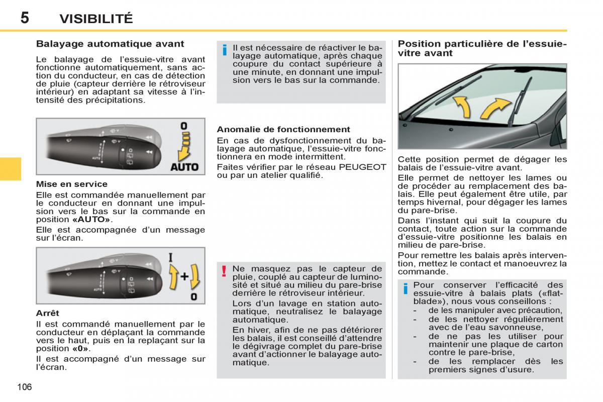 Peugeot 308 SW I 1 manuel du proprietaire / page 108