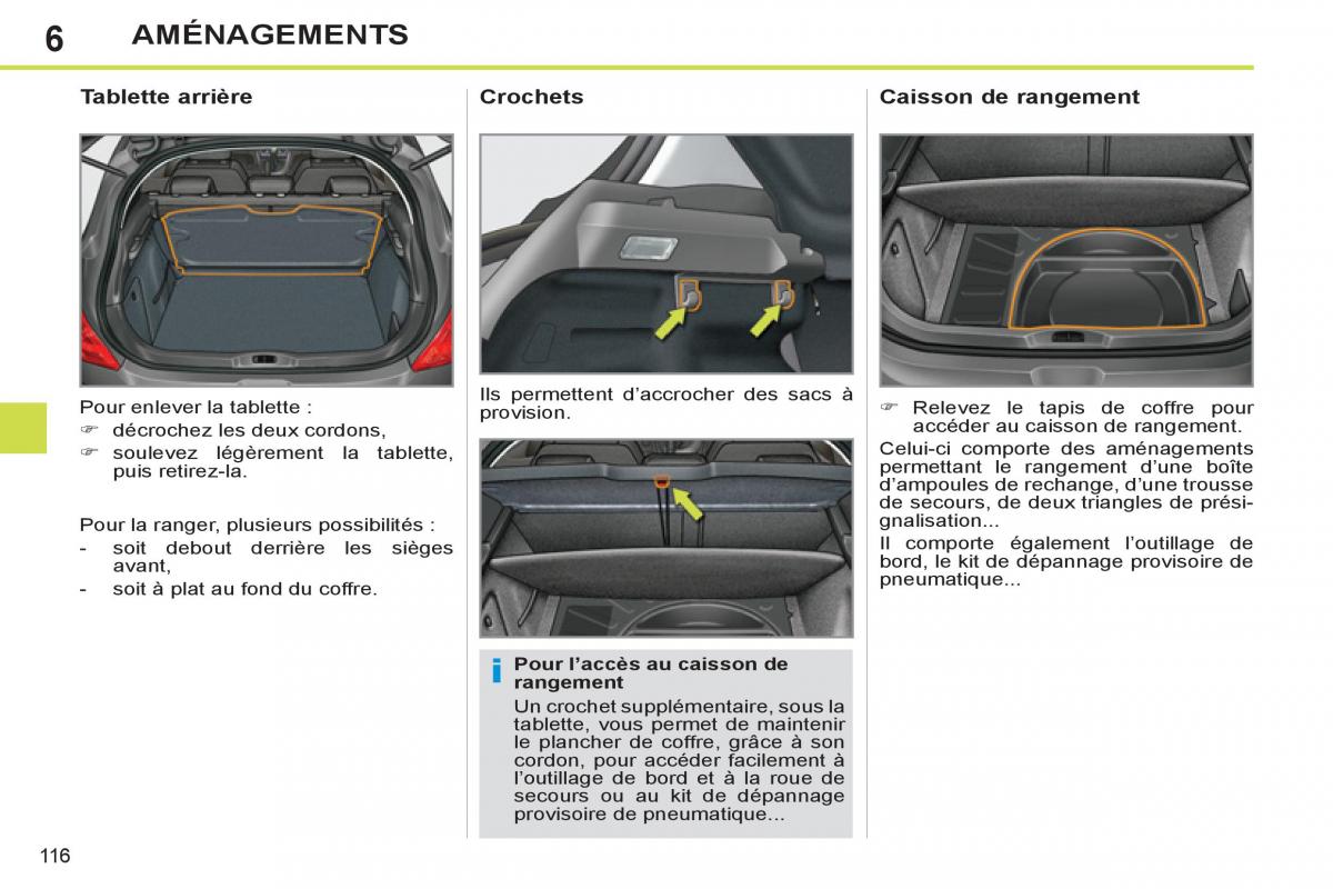 Peugeot 308 SW I 1 manuel du proprietaire / page 118