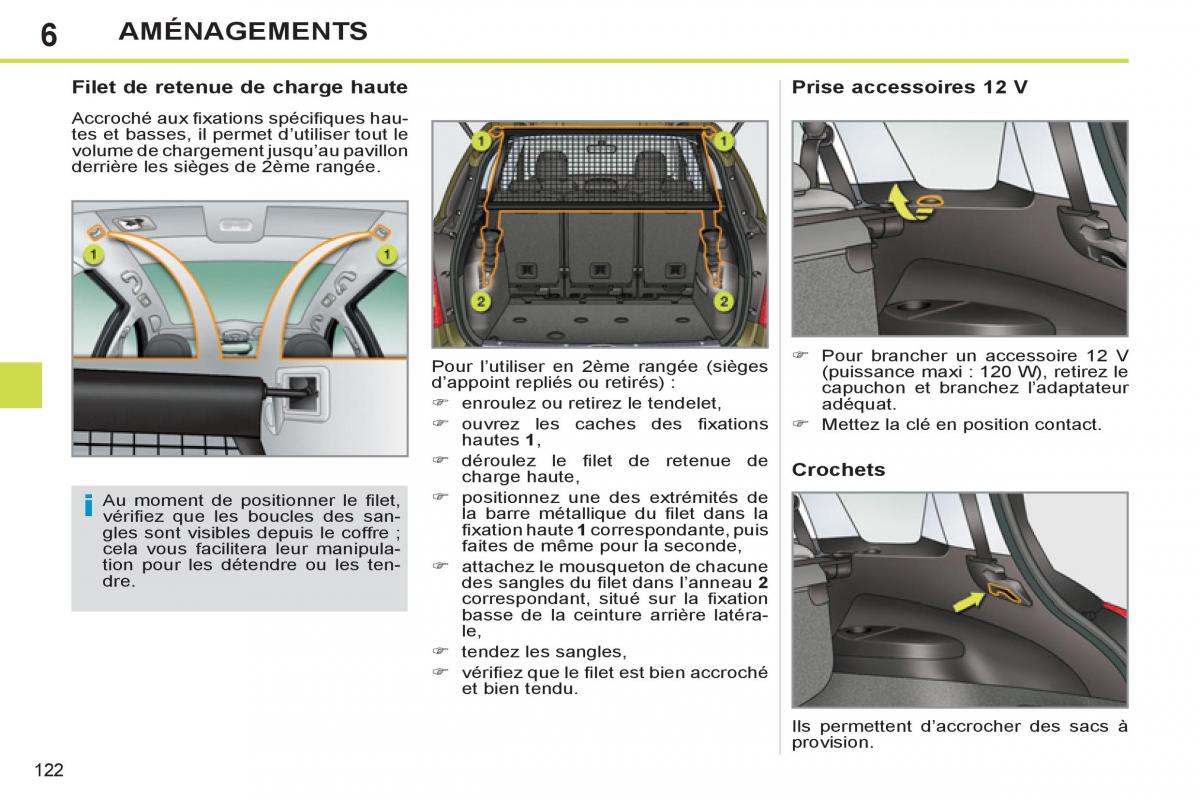 Peugeot 308 SW I 1 manuel du proprietaire / page 124