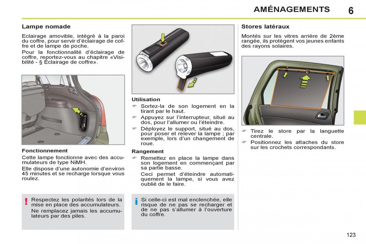 Peugeot 308 SW I 1 manuel du proprietaire / page 125