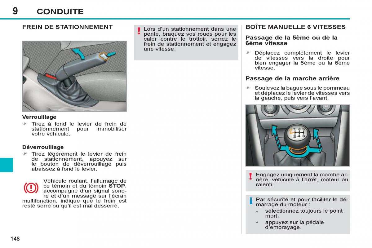 Peugeot 308 SW I 1 manuel du proprietaire / page 150