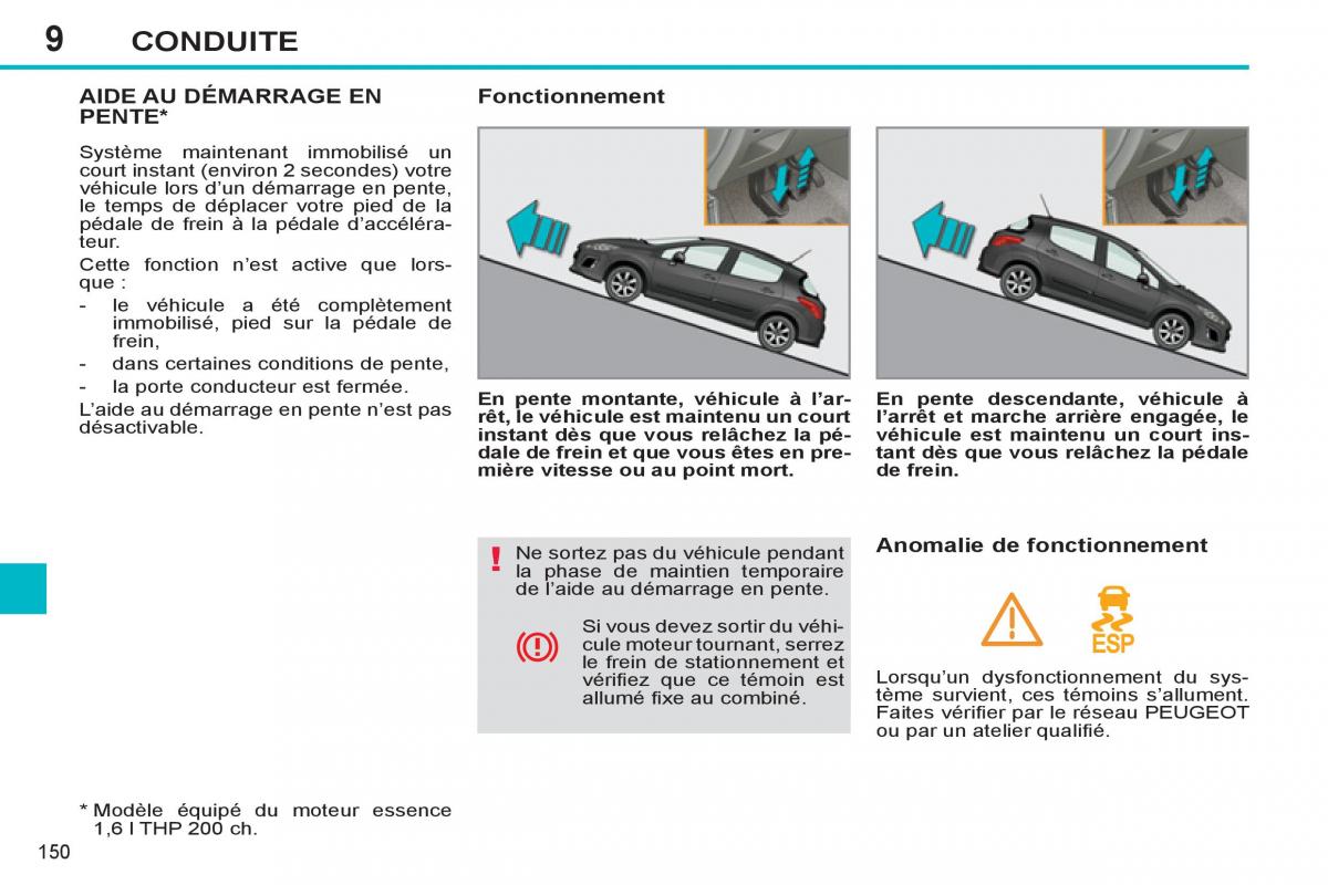 Peugeot 308 SW I 1 manuel du proprietaire / page 152